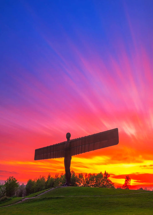 Angel of the North colours at sunset.