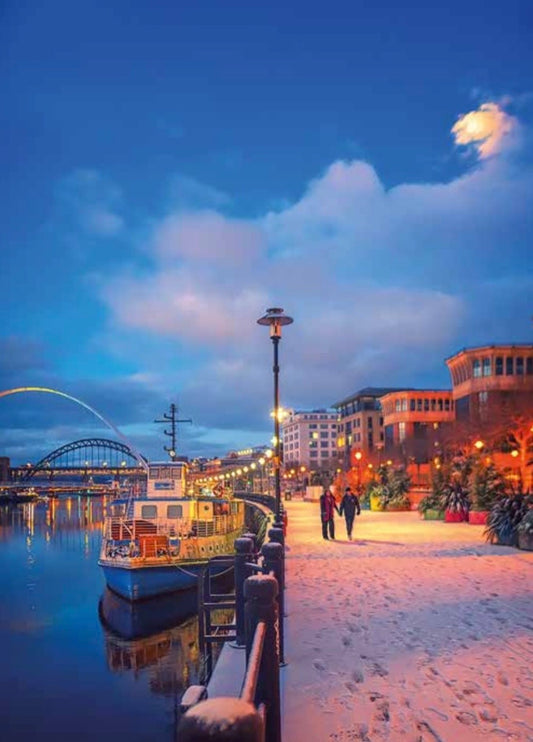 Snowy Morning on Newcastle Quayside.