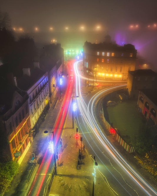 Misty Newcastle from the High Level Bridge.