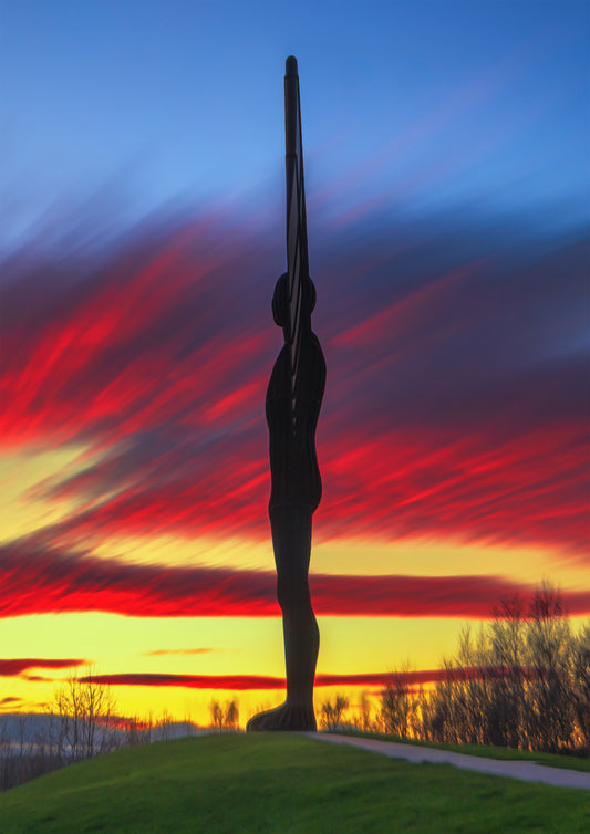 Fabulous sunset colours at the Angel of the North.