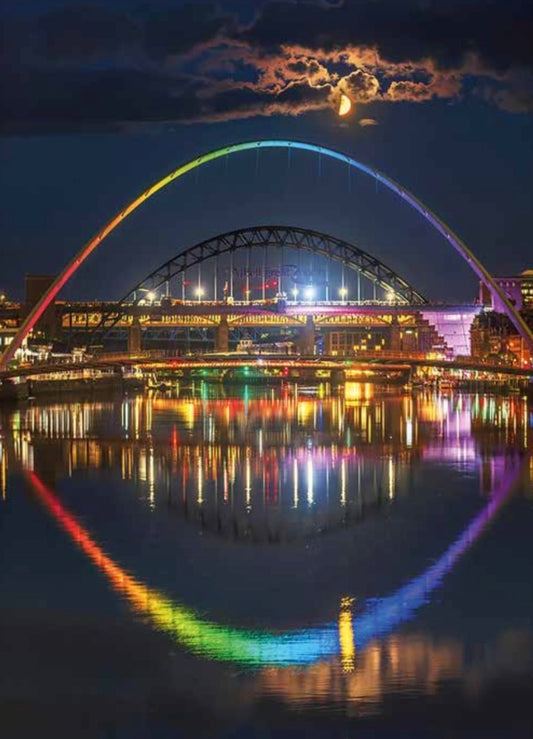 Millennium Bridge and the Moon.