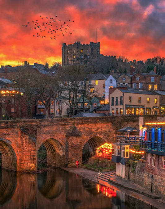 A fiery Durham sunset.