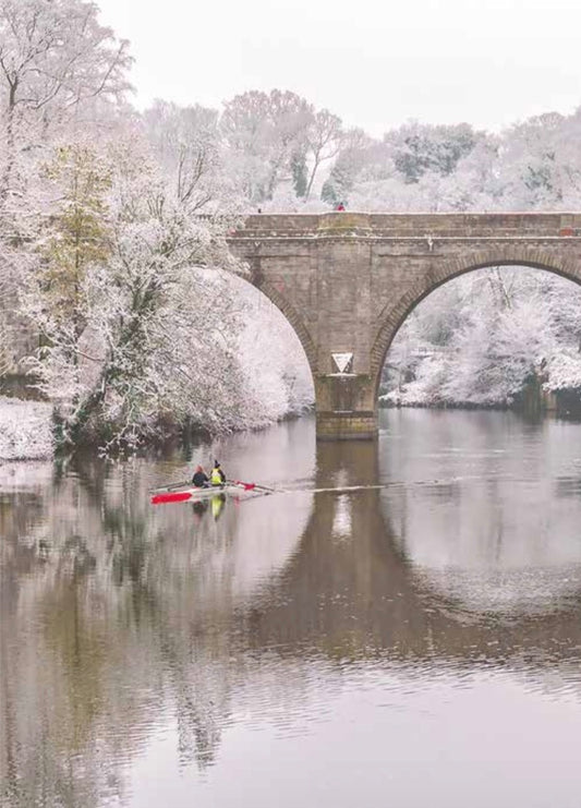 Durham Rowers on a Snowy Day.
