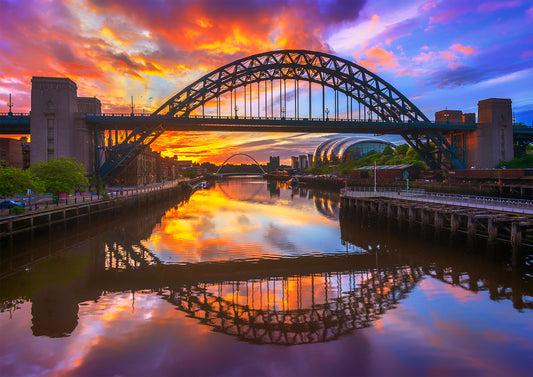 Full Tyne Bridge Reflections at Sunrise.