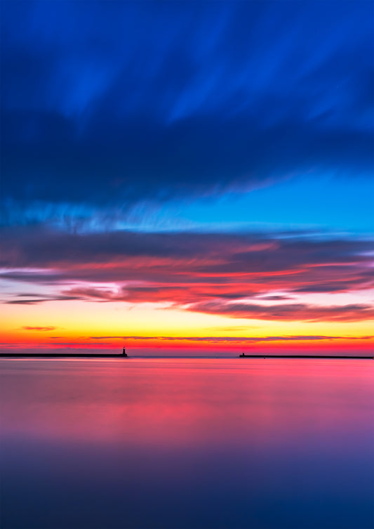 Vibrant Colours at the first light of day from the Mouth of the Tyne.