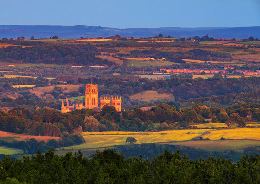 Sun drenched Durham cathedral