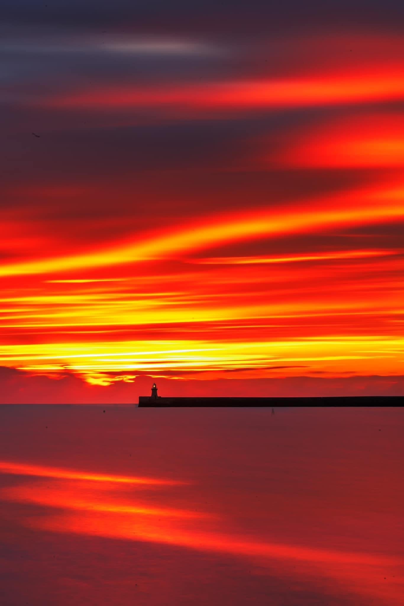 Dramatic Tynemouth sunrise.