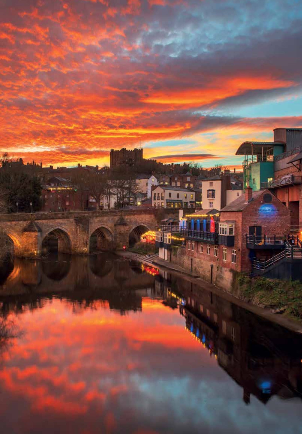 Limited edition Stevielandscapes Durham calendar 2025 with free A4 print of my Elvet Bridge sunset featured on the front cover.