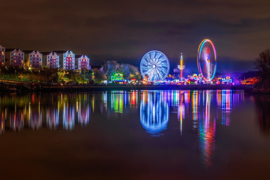 Valentines Funfair on Newcastle Quayside.