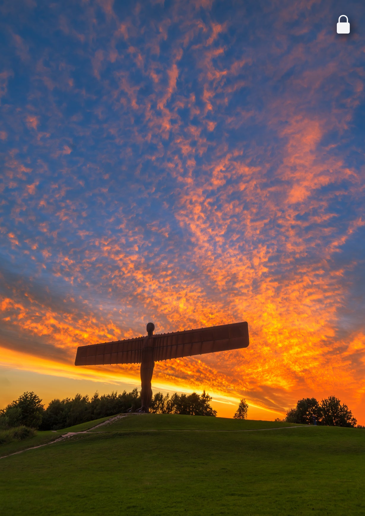 An epic Sunset at the Angel of the north