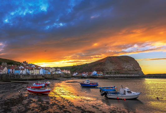 Beautiful Staithes in the golden hour.