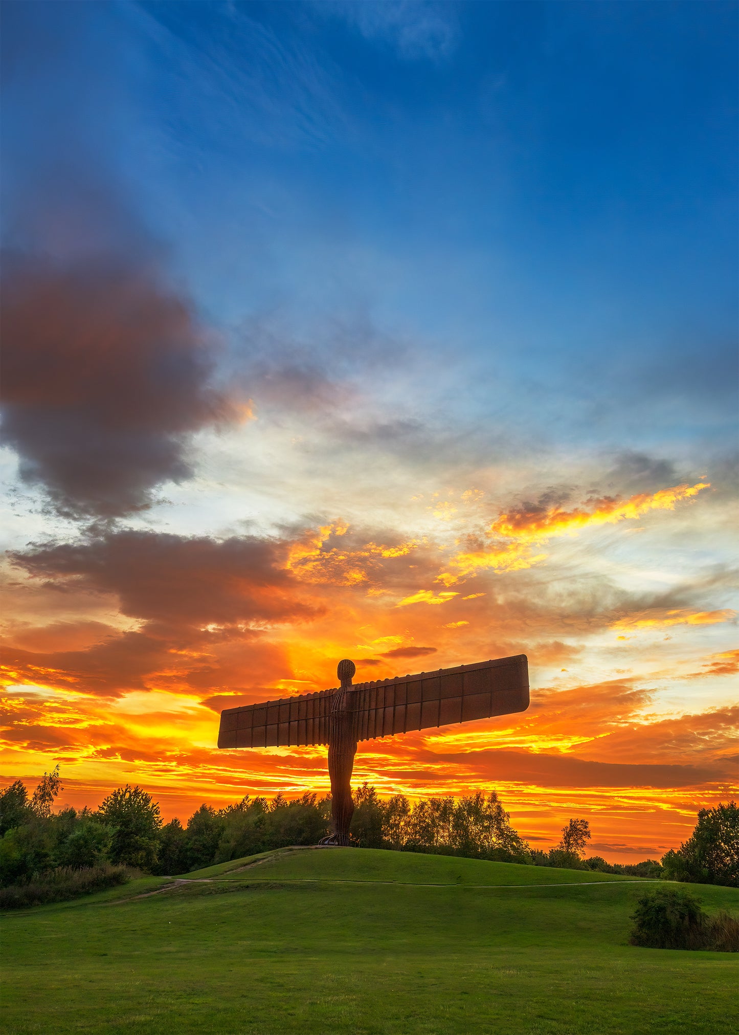 Epic Angel of the North Sunset.