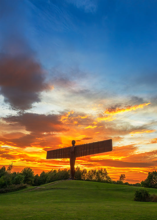 Epic Angel of the North Sunset.