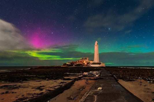 Beautiful Aurora at St. Mary’s lighthouse