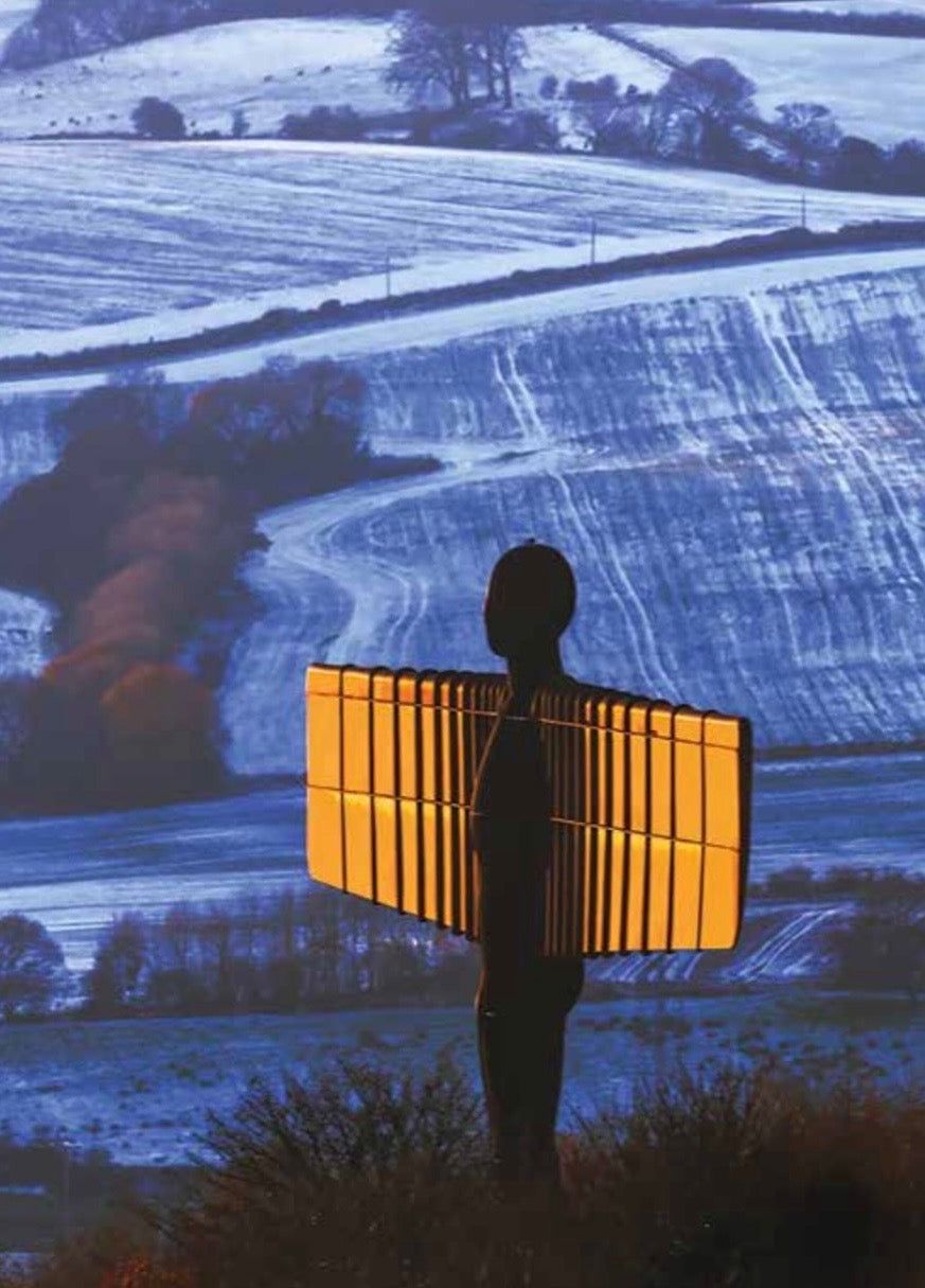 A Snowy Angel of the North.