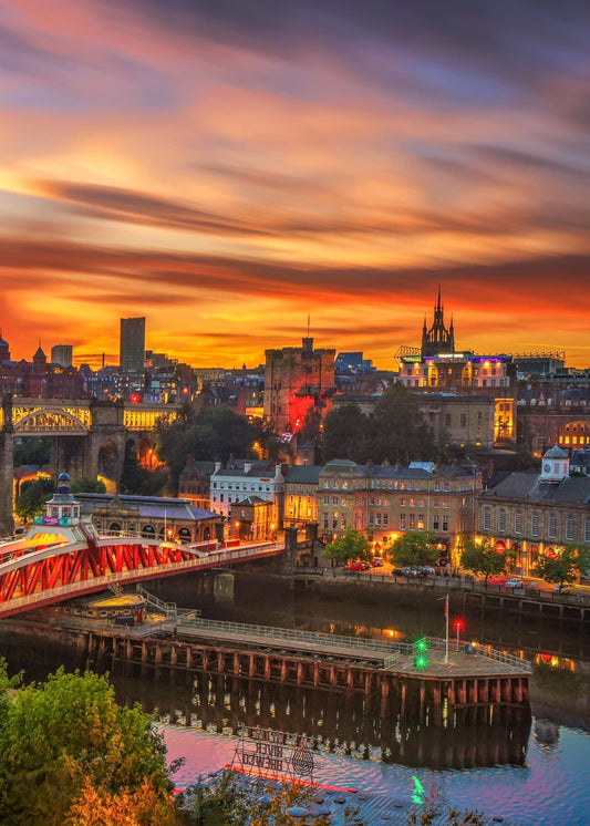 A blue hour view of The Toon