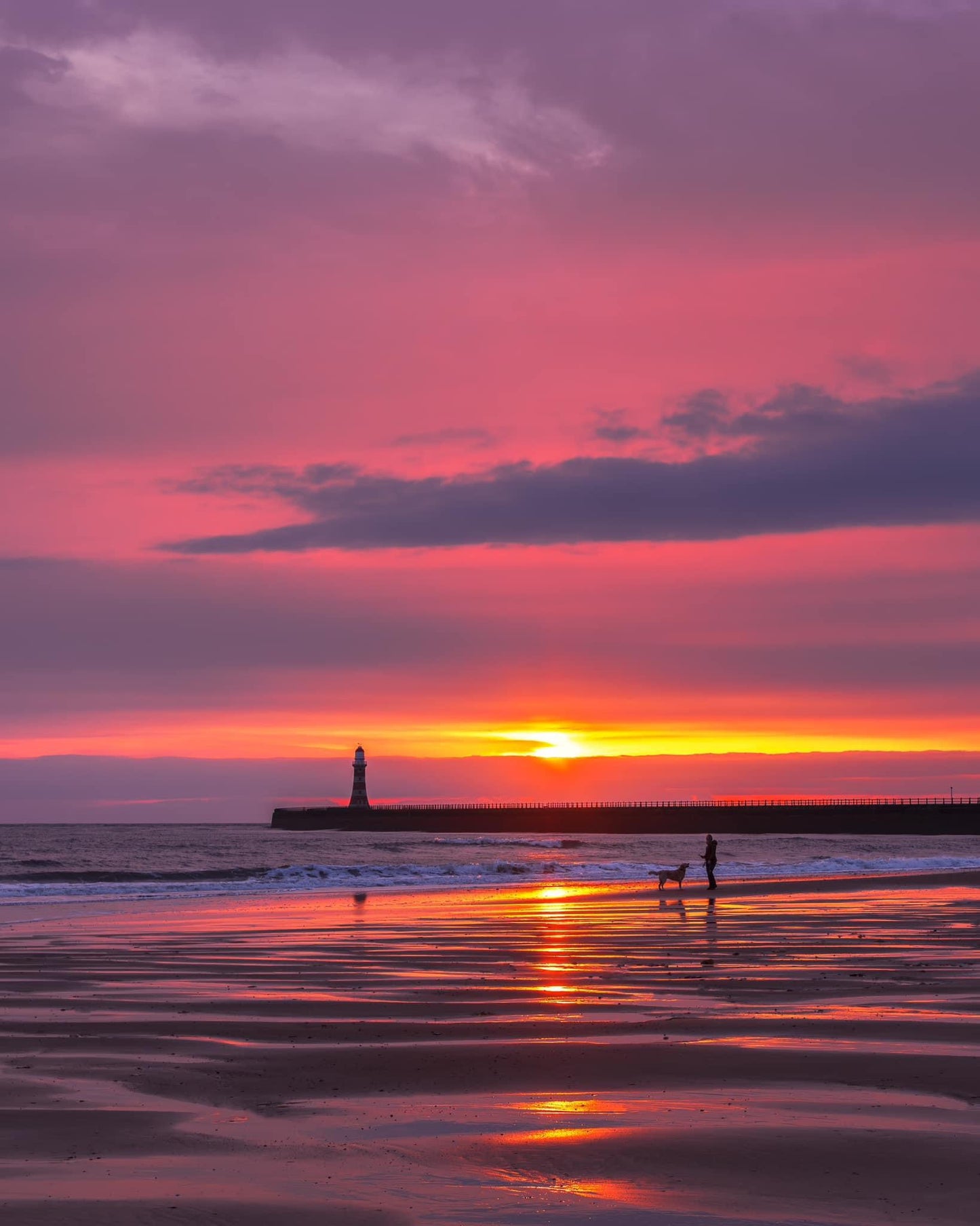 A tranquil looking Roker sunrise.