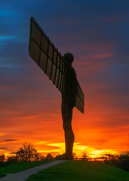 Stunning sunset colours at the Angel of the North.