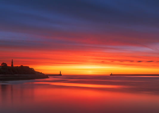 Amazing Sunrise Colours from the Mouth of the Tyne.