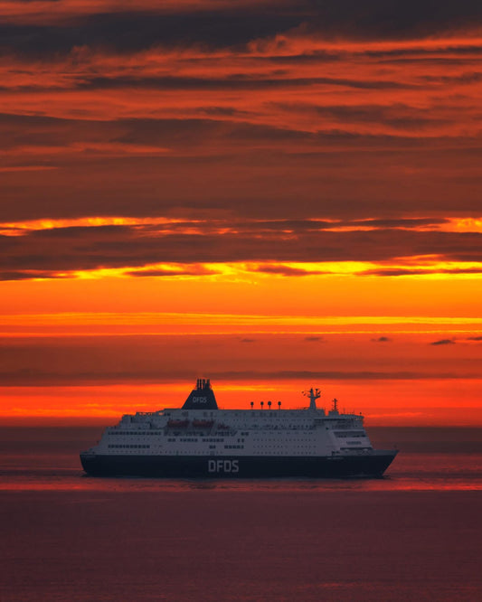 Catching the sunrise ferry.