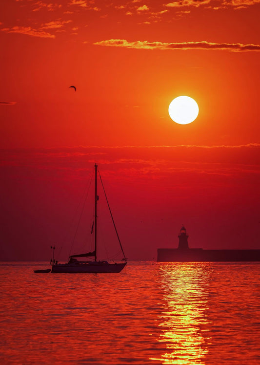 Tropical sunset at South Shields.