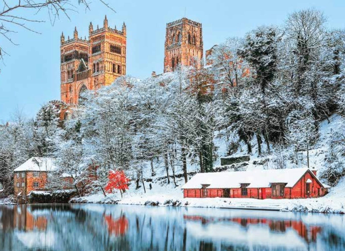 Snowy Durham Riverbank