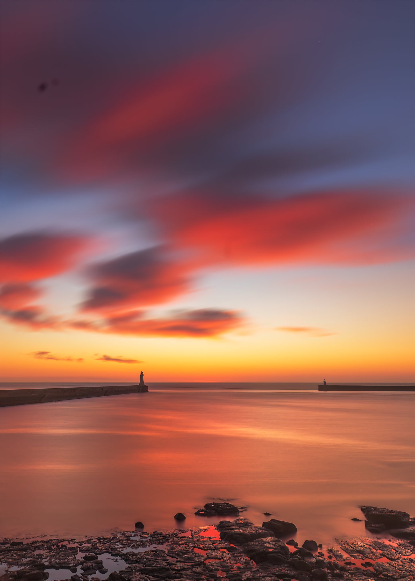 The two Lighthouses from Tynemouth.