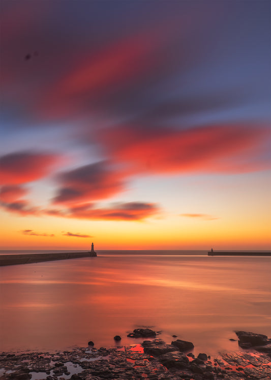 The two Lighthouses from Tynemouth.