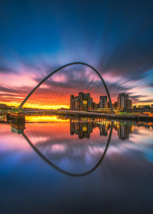 Early blue hour colours looking towards Millennium Bridge.