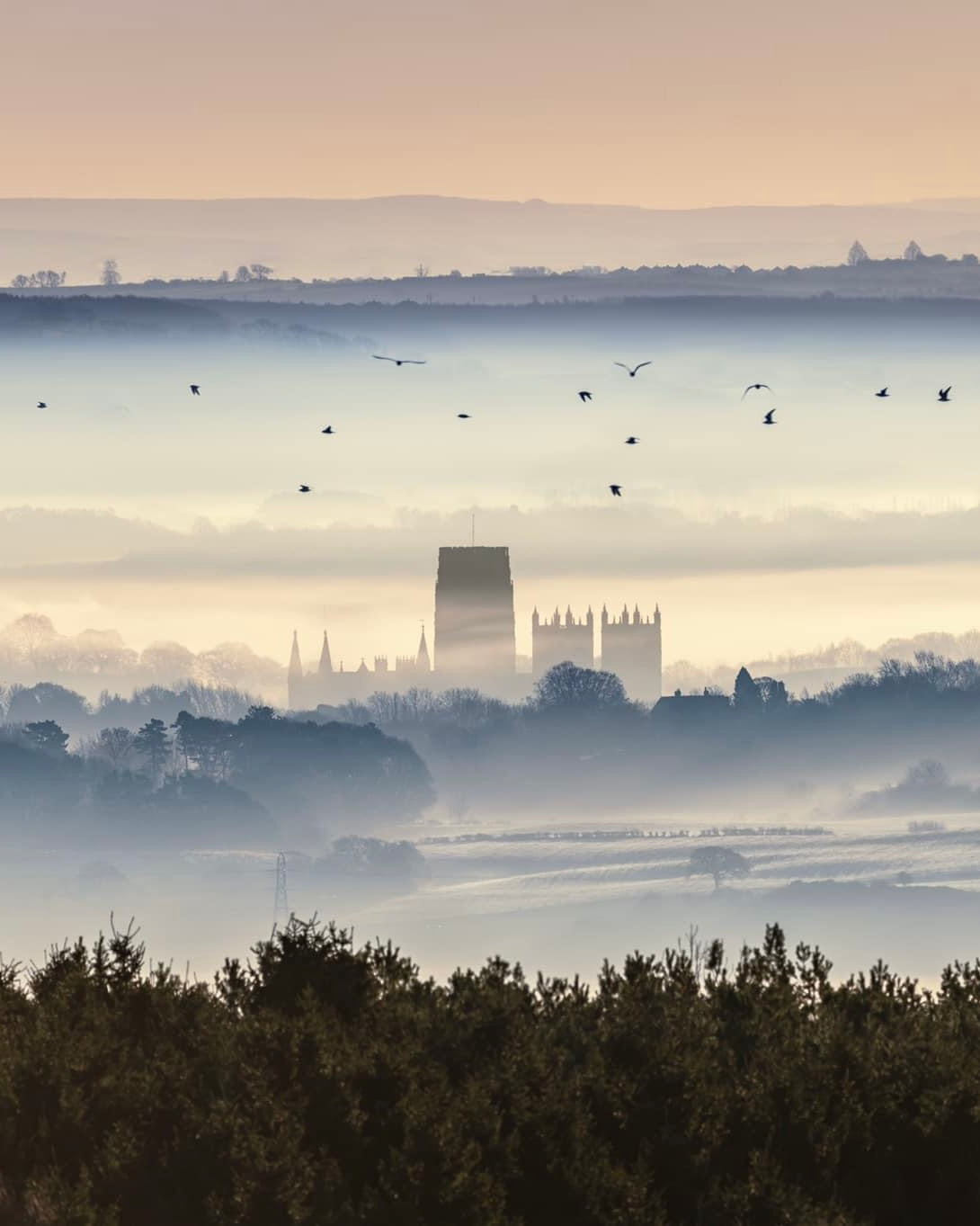 Durham Cathedral looking mystical in the mist.