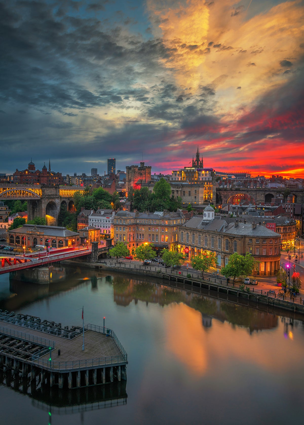 Colourful Sunset Skies over Newcastle