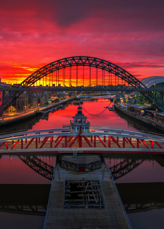 Beautiful sunrise over Newcastle.