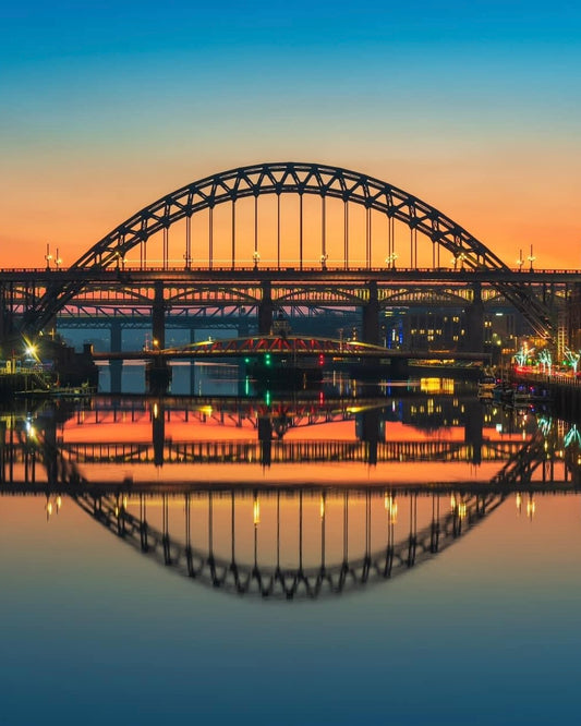 Tyne Bridge symmetry in the blue hour.