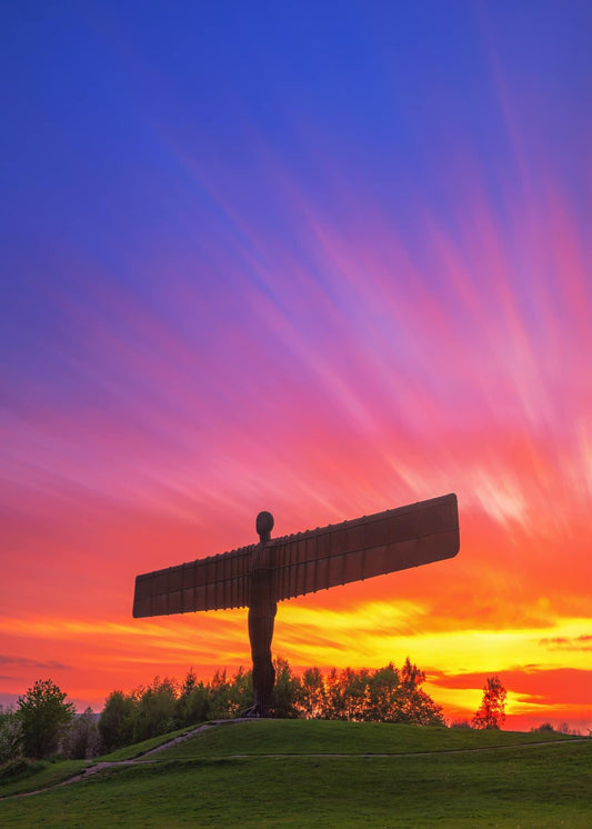 Angel of the North colours at sunset.