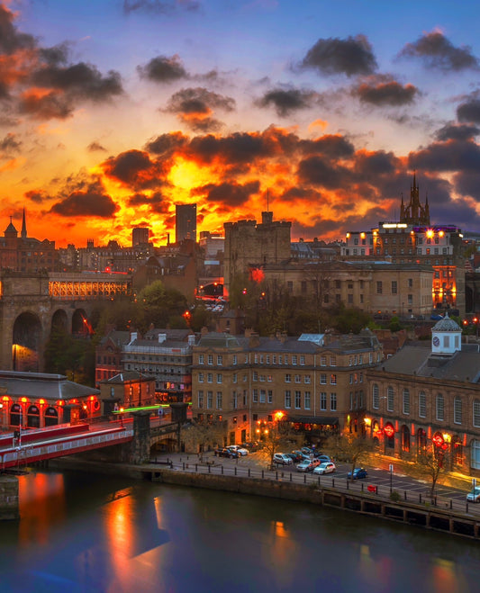 Beautiful sunset skies over Newcastle