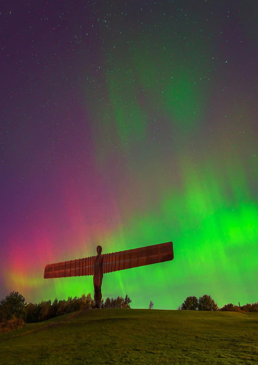 Epic Aurora at the Angel of the North.