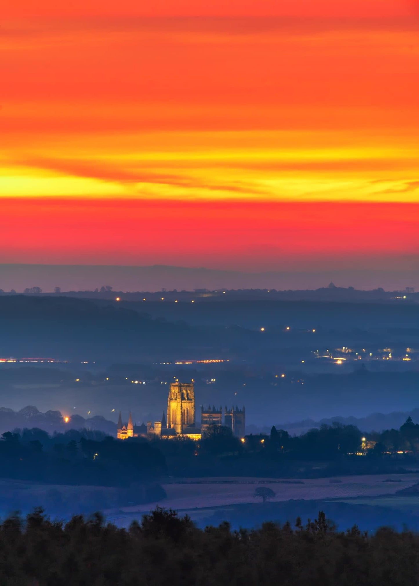 Early morning colours over Durham Cathedral.