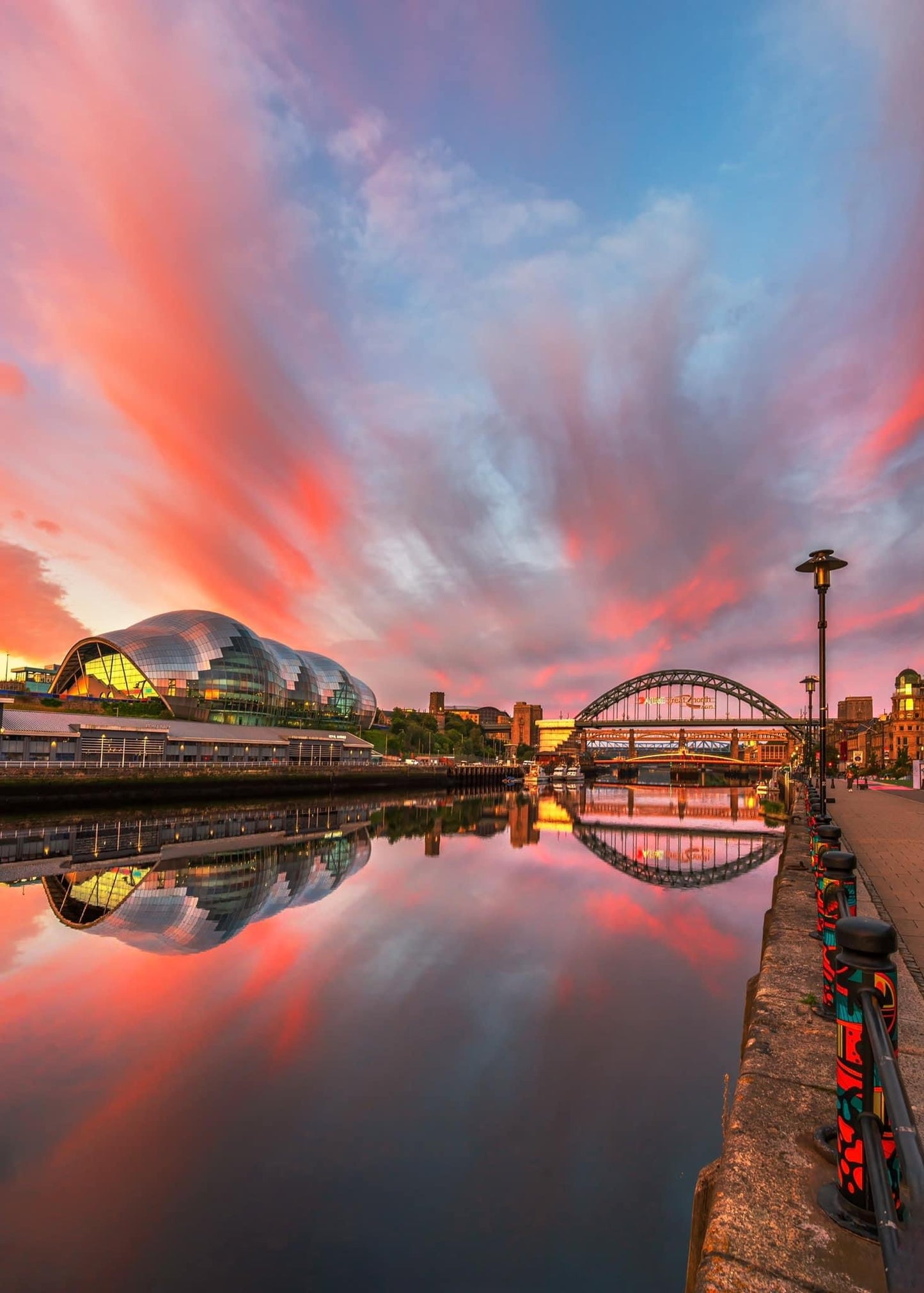 Beautiful pastel skies over the River Tyne.