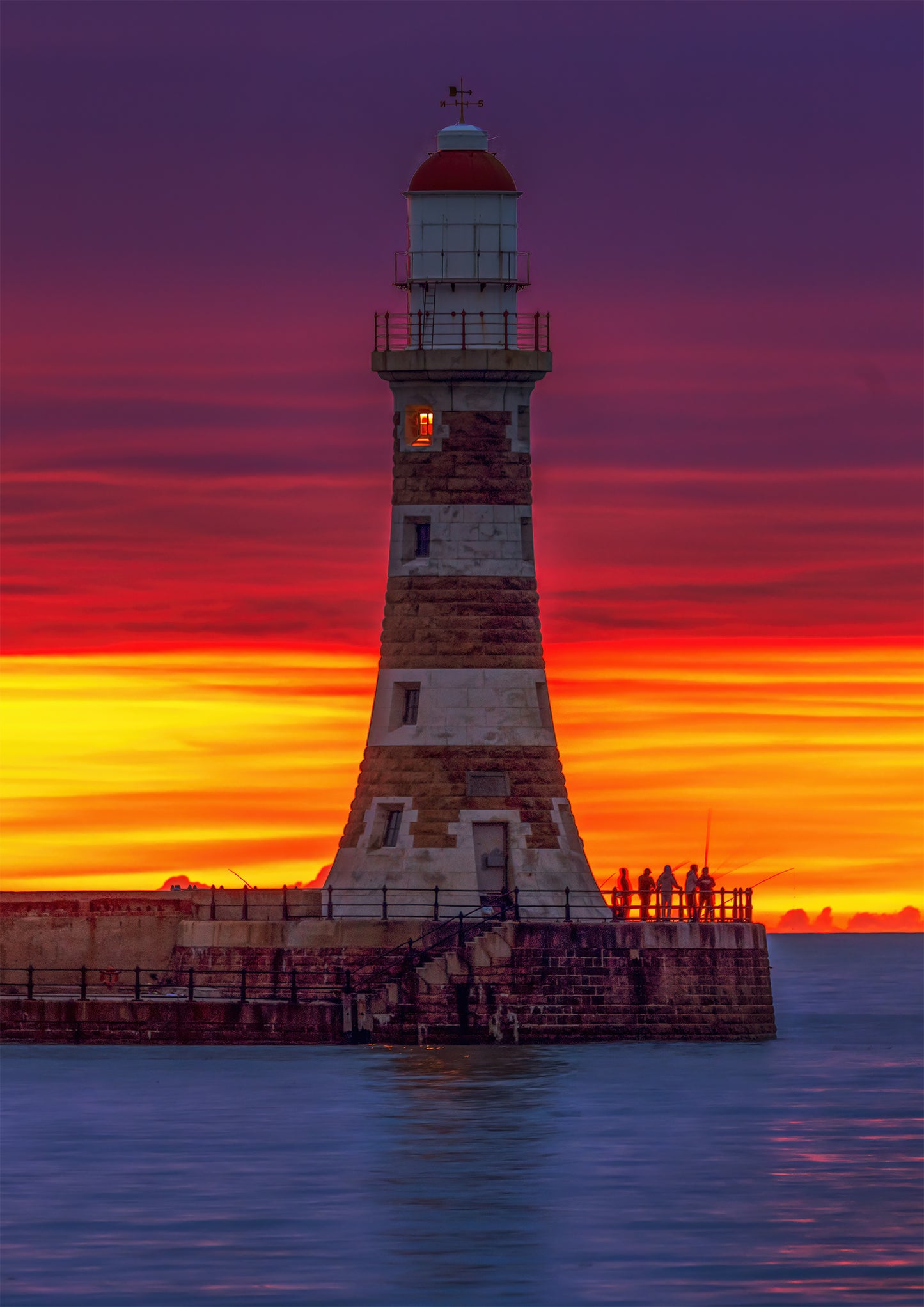 Early morning sunrise colours over Roker Lighthouse.