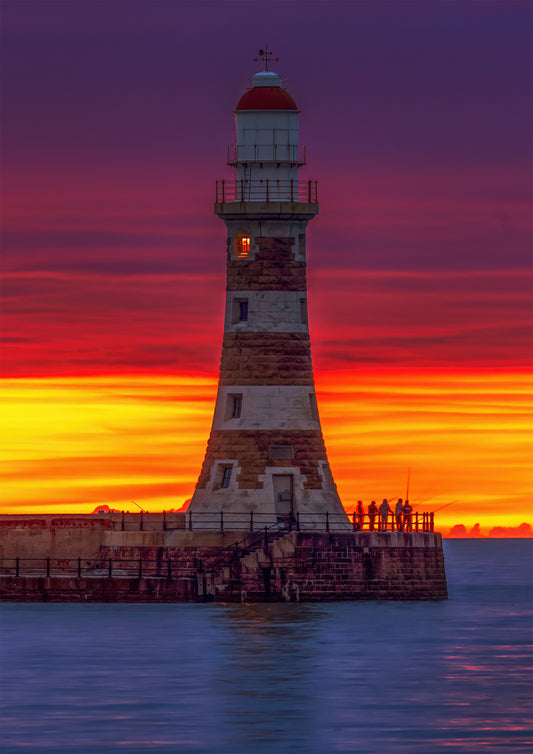 Early morning sunrise colours over Roker Lighthouse.