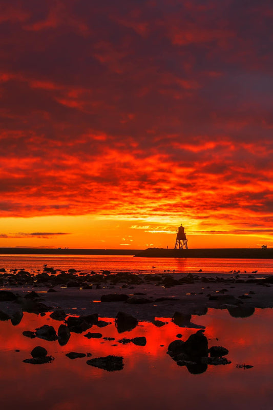 Amazing sunrise sky at Herd Groyne