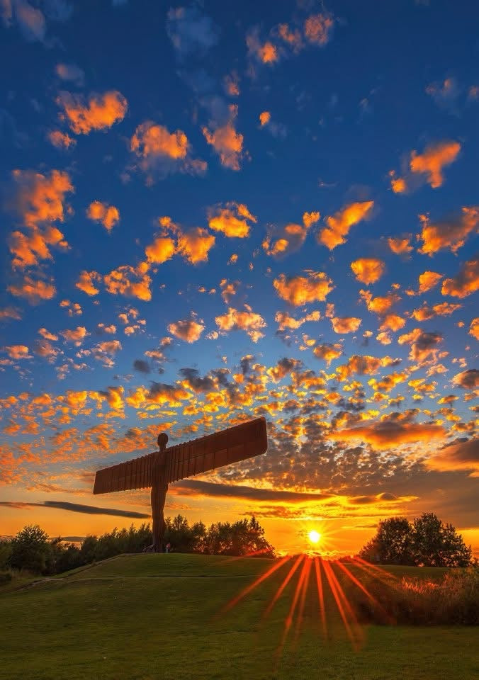 Stevielandscapes 2026 calendar of north east England with free A5 Print of Sycamore Gap in the golden hour.