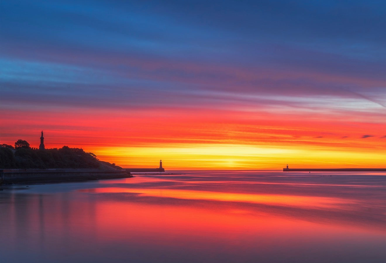 Beautiful sunrise colours at the Mouth of the Tyne.