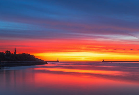 Beautiful sunrise colours at the Mouth of the Tyne.