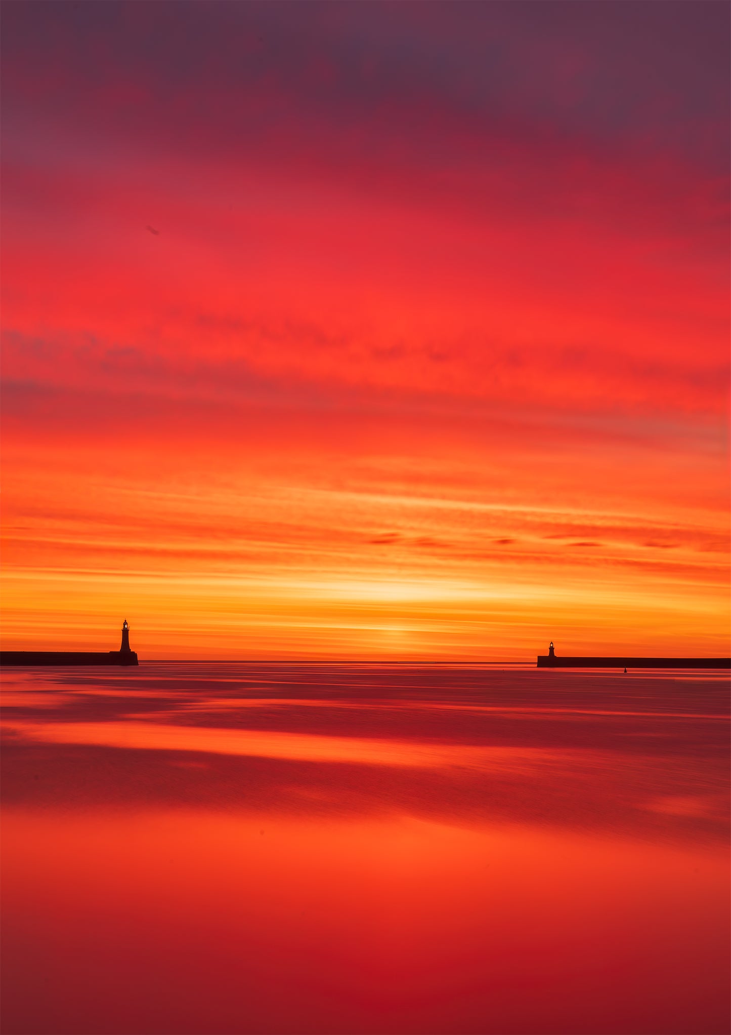 Glorious sunrise from the Mouth of the Tyne.