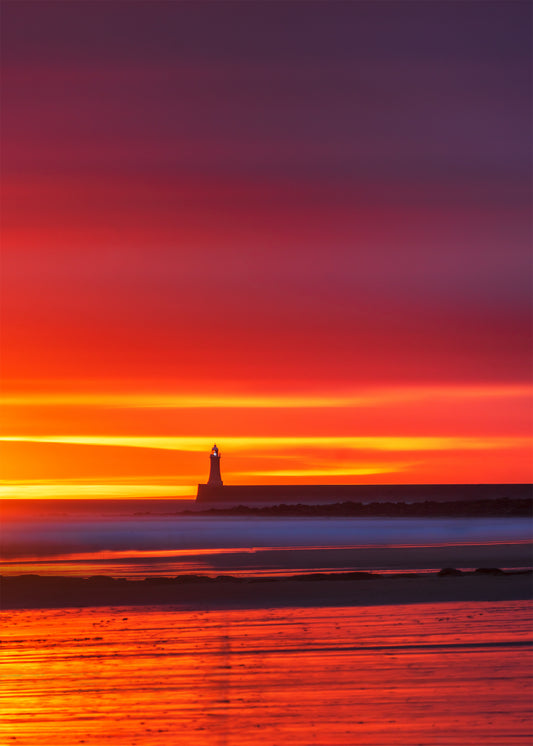 Beautiful sunrise colours at Tynemouth.