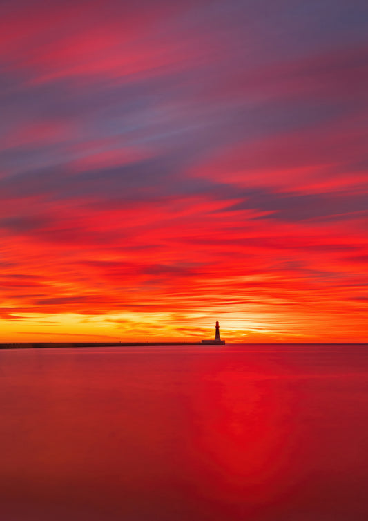 Vibrant Long Exposure sunrise at at Roker.