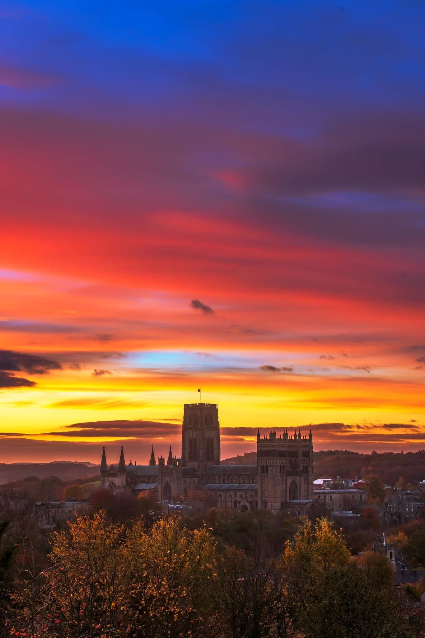 Durham Cathedral during a beautiful sunrise.