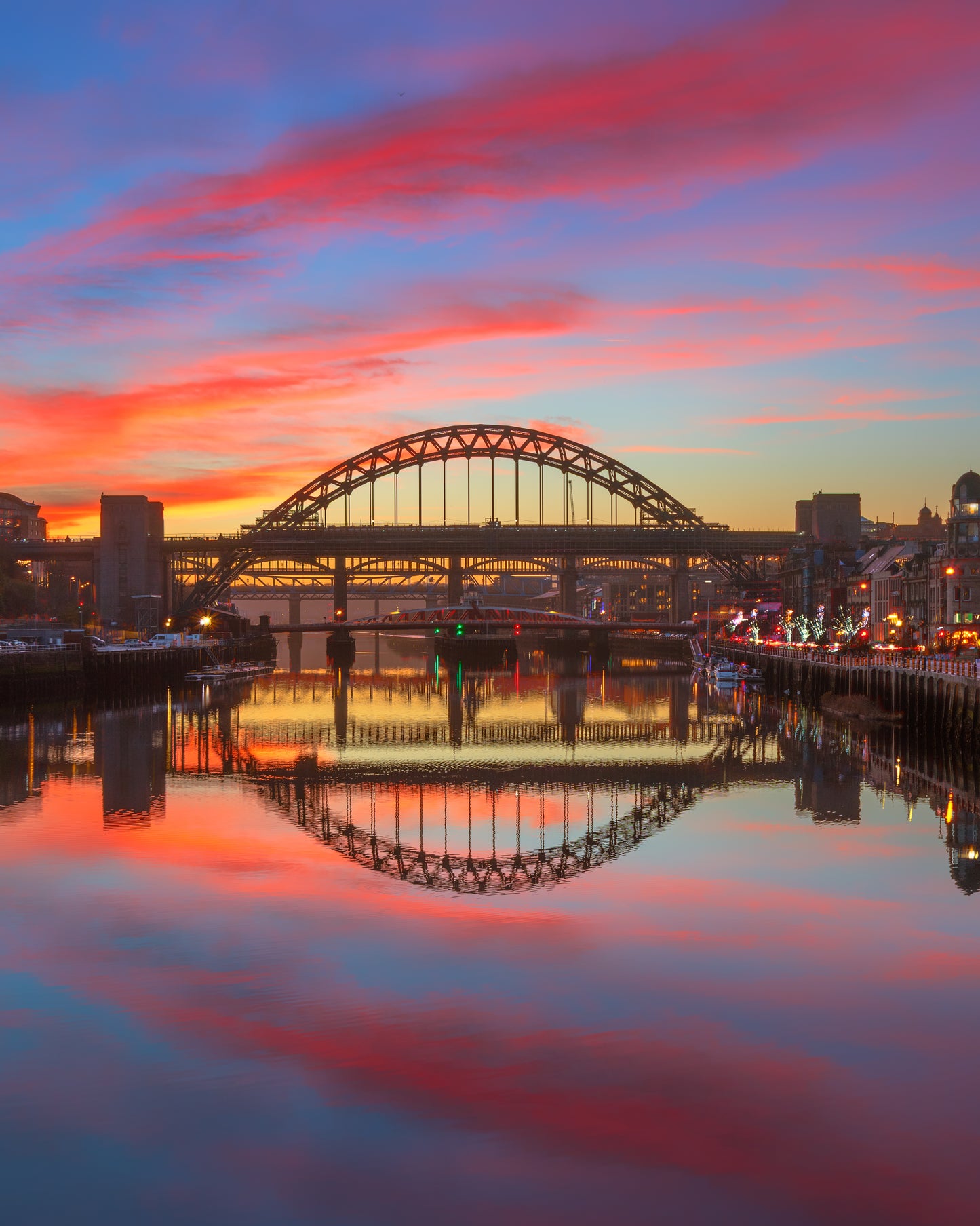 Beautiful pastel skies over the River Tyne.