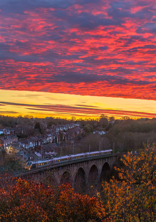 Beautiful sunset from Wharton Park, Durham.